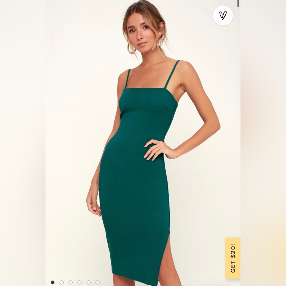 Forest Green Bodycon Midi Dress